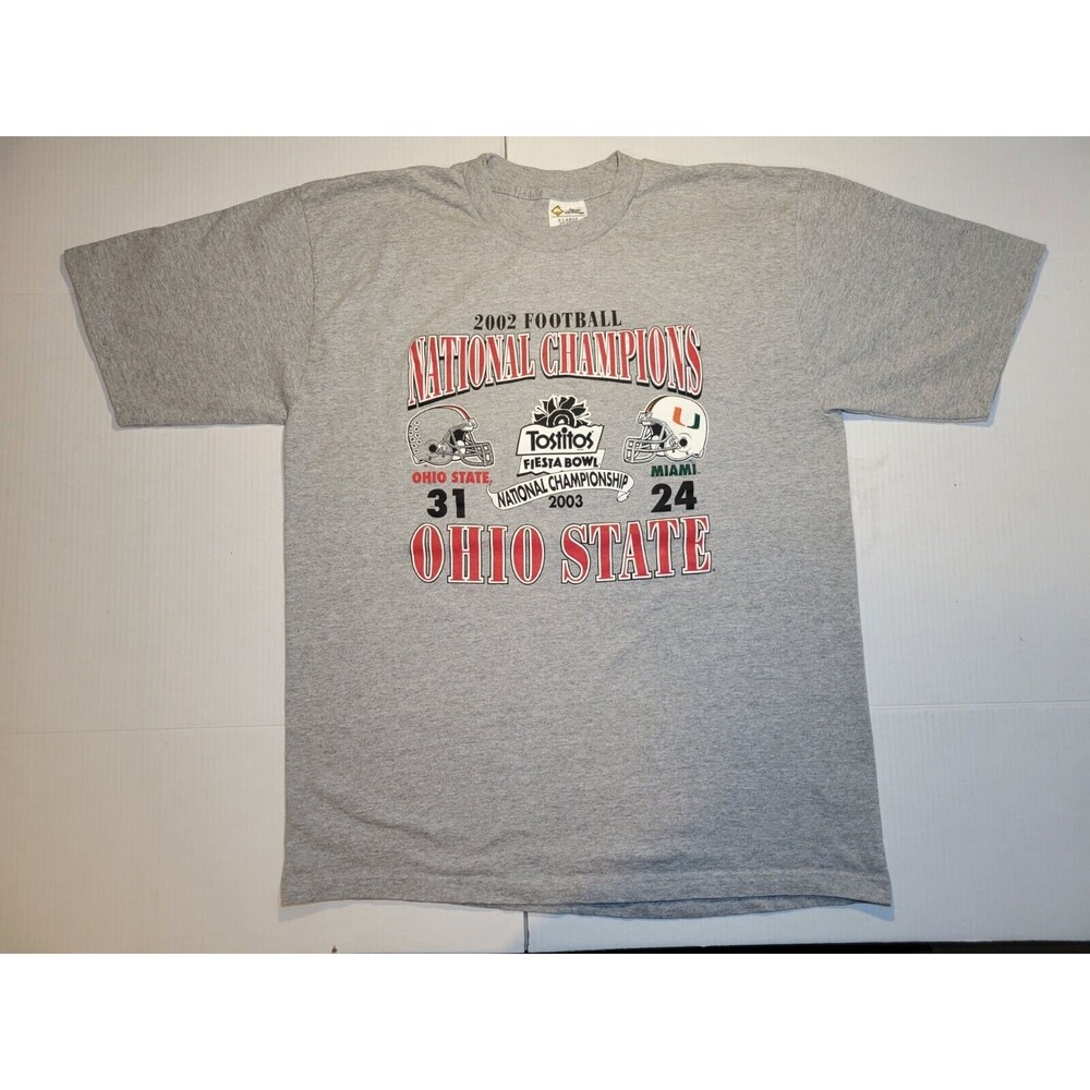 Vintage Y2K Tostitos Fiesta Bowl Ohio Buckeyes Miami Hurricanes Champions XL USA